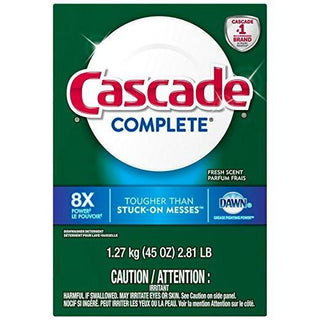Cascade Complete Fresh Scent Powder Dishwasher Detergent, 45 Oz