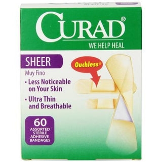 Curad Sheer, Assorted Sizes, 60 Count
