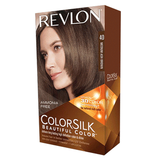 Colorsilk Revlon Beautiful Color Permanent Hair Color, 40 Medium Ash Brown, 1 Kit