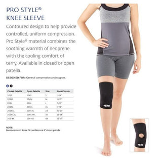 DJO Bell-Horn ProStyle Knee Sleeve Open Patella Medium
