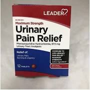 Leader Max Strength Urinary Pain Relief Tablets 12ct