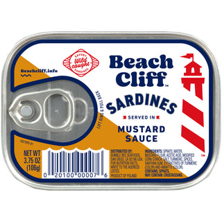 Beach Cliff Sardines In Mustard Sauce, 3.75 Oz Can