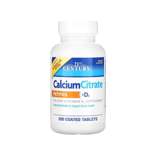 21st Century Calcium Citrate/Vitamin   D3 200 Mg-250U Tablets 200Ct