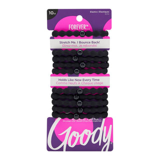 Goody Ouchless Forever Elastics Hair Ties, Black