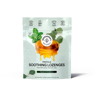 Beekeeper's Naturals Propolis Soothing Lozenges Peppermint Eucalyptus