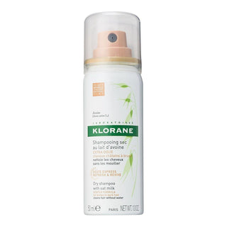 Klorane Dry Shampoo with Oat Milk, Gentle Formula, Brown to Dark Hair, 1 oz
