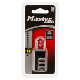 Master Lock 3-Dial Combination Padlock - Steel - 2.18 In