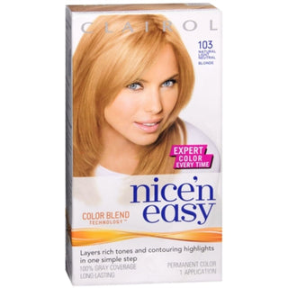 Nice N Easy Clairol 'N Permanent Hair Color 9 Natural Light Blonde 1 Kit