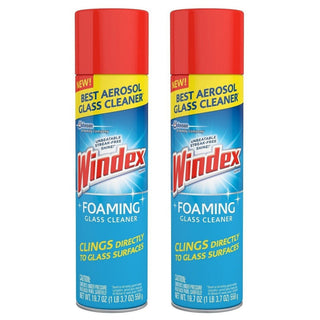 Windex Foaming Glass Cleaner With Ammonia D, Provides Unbeatable Streak-Free Shine, 19.7 Ounce Aerosol