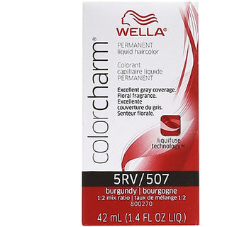 Wella Color Charm Permanent Liquid Haircolor 5RV/507 Burgundy 1.4 Oz