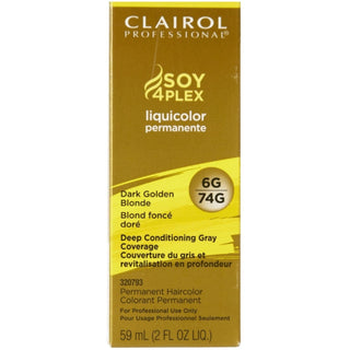Clairol Professional Soy4Plex 6G/74G Dark Golden Blonde LiquiColor Permanent Hair Color