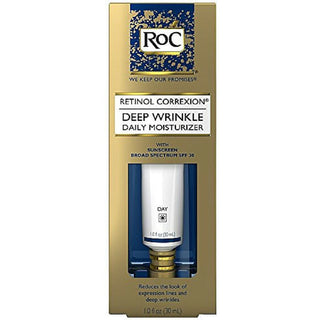 RoC Retinol Correxion Deep Wrinkle Daily Moisturizer With Sunscreen Broad Spectrum SPF 30 1.0 Fl. Oz. Box