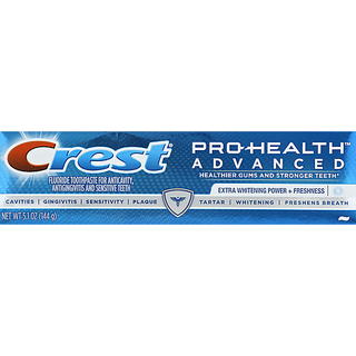 Crest Pro-Health Advanced Toothpaste, Fluoride, Extra Whitening Power + Freshness