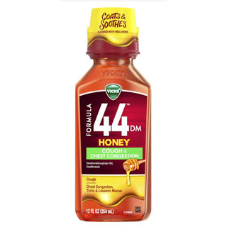 Vicks Formula 44 DM Honey – Cough & Chest Congestion Relief
