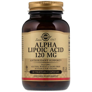 Solgar Alpha Lipoic Acid 120mg 60 Vegetable Capsules