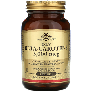 Solgar Dry Beta-Carotene 3,000mcg 250 Tablets