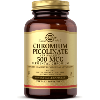 Solgar Chromium Picolinate 500 mcg 60 Vegetable Capsules