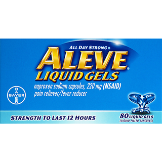 Aleve Liquid Gels With Naproxen Sodium, Pain Reliever/Fever Reducer, 220 Mg
