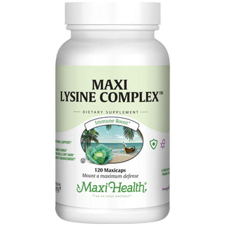 Maxi Health Lysine Complex With Probiotics - L-Lysine 1000mg Capsules For Protein Synthesis And Immune - 1000 Mg Lysine Supplement From Lysine HCl - Amino Acid With Enzymax For Enhanced Absorption