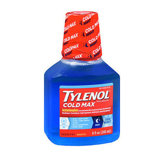 Tylenol Cold Max Night Cool Burst Liquid 8.00 Fl Oz