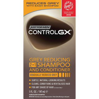 Just For Men Control GX Shampoo And Conditioner, 2 In 1, Grey Reducing