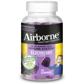 Airborne Immune Support Supplement, 180 Mg, Gummies, Elderberry Flavor