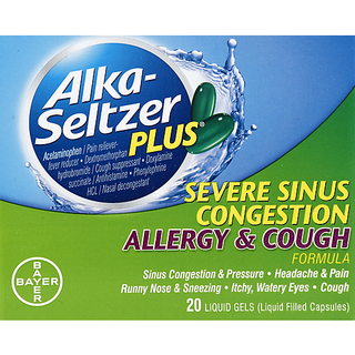 Alka-Seltzer Plus Severe Sinus Congestion, Allergy & Cough Formula, Liquid Gels