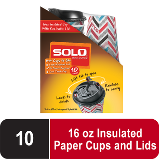 Solo Hot Cups, To Go, 16 Ounce