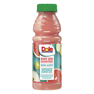 Dole 100% Juice Flavored Blend Ruby Red Grapefruit 15.2 Fl Oz