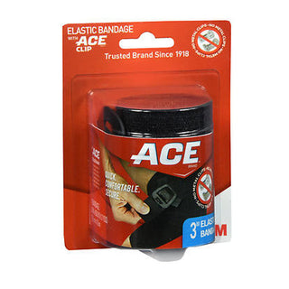 3M Ace Black Elastic Bandage With Clip 1