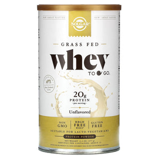 Solgar Grass Fed Whey To Go Unflavored 13.2 Oz