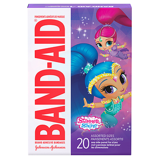 Band-Aid Brand Bandages, Nickelodeon Shimmer And Shine, Assorted Sizes