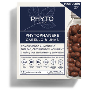Phyto Phanère Dietary Supplement Hair & Nails 2x120 Capsules 2x40,8gr