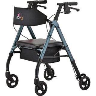 Nova Star 6 Wide BLack Adjustable Rollator - 4 COLOR CHOICE