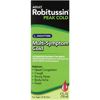 Robitussin Peak Cold Multi-Symptom Cold, Adult, CF Night Time