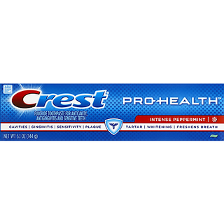 Crest Toothpaste, Fluoride, Intense Peppermint 5.1 Oz