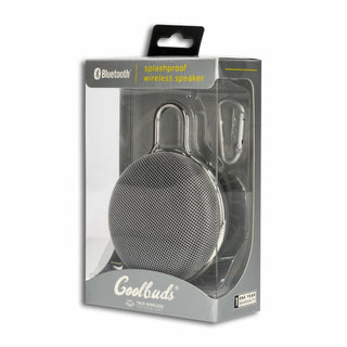 Charge Worx Cool Buds Splashproof Bluetooth Wireless Speaker, Silver