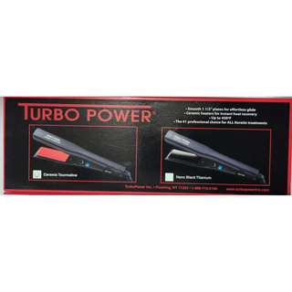 Turbo Power PROFESSIONAL FLAT IRON 1-1/2" Ceramic Heaters For Instant Heat