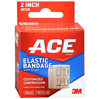 ACE Elastic Bandage, With Clips, 2 Inch