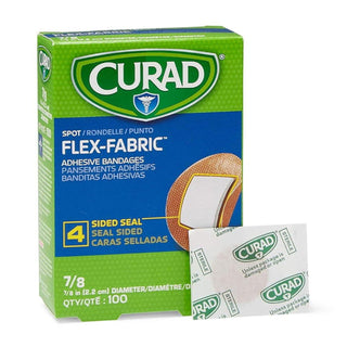 Curad Flex Fabric Spot Adhesive Bandages, Bandage Diameter Is 7/8"