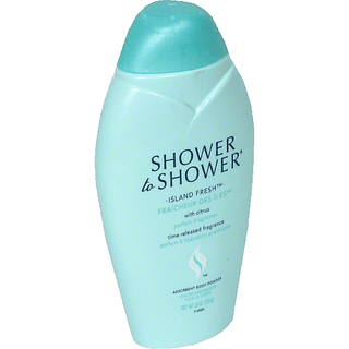 Shower to Shower Absorbent Body Powder, Island Fresh With Citrus