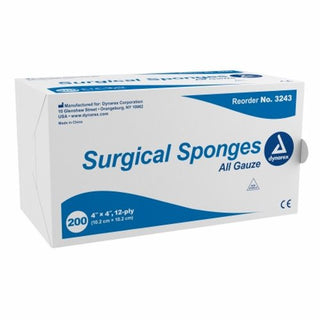 Surgical Sponge Gauze  Non Sterile 12-Ply  4 In x 4In 200 Ct