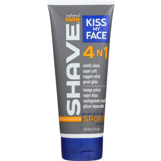 Kiss My Face Natural Man Shave, 4N1, Energizing Sport Scent