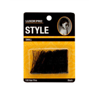 Luxor Pro Professional Style Small Hair Pins 100 Hair Pins - Black Model No. 5156BK