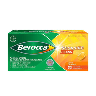 Berocca Immunité Flash Goût Orange 30 Comprimés