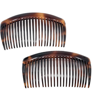 Camila Paris AD662 French Side Comb Large Curved Tortoiseshell Hair Combs For Women Fine Hair, 4 Inch Strong Hold Hair Comb For Women Bun Chignon Up-Do Styling Girls Hair Accessories, Made In France