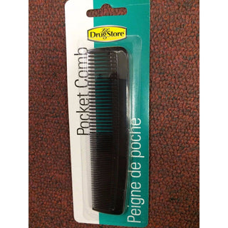 Good Sense Pocket Comb, Hair Care, Black, Fine & Coarse, 5"