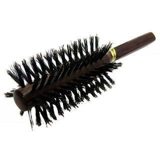 Golddachs 7-Row Round Olivewood Brush / Boar By (21.5cm Brush)