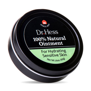 Dr. Hess 100% Natural Sensitive Skin Ointment, All-Purpose Ointment With Soybean Oil, Cocoa Butter, Shea Butter & Aloe Vera, Moisturizer Cream For Face & Body, Cracked Heels, Rashes, Chafing, 1.4 Oz