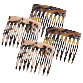 Camila Paris CP3140 French Hair Side Comb Small Handmade Tokio French Twist Hair Combs Decorative, Strong Hold Hair Clips For Women Bun Chignon Up-Do Styling Girls Hair Accessories, Made In France